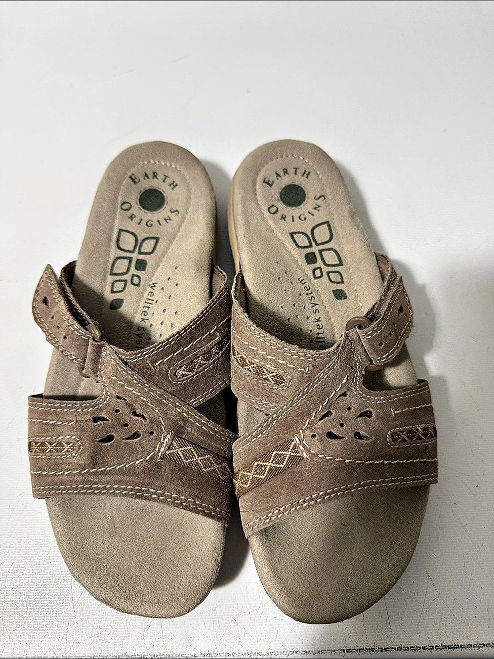 Earth Origins Sizzle Leather Sandals Brown US 7.5